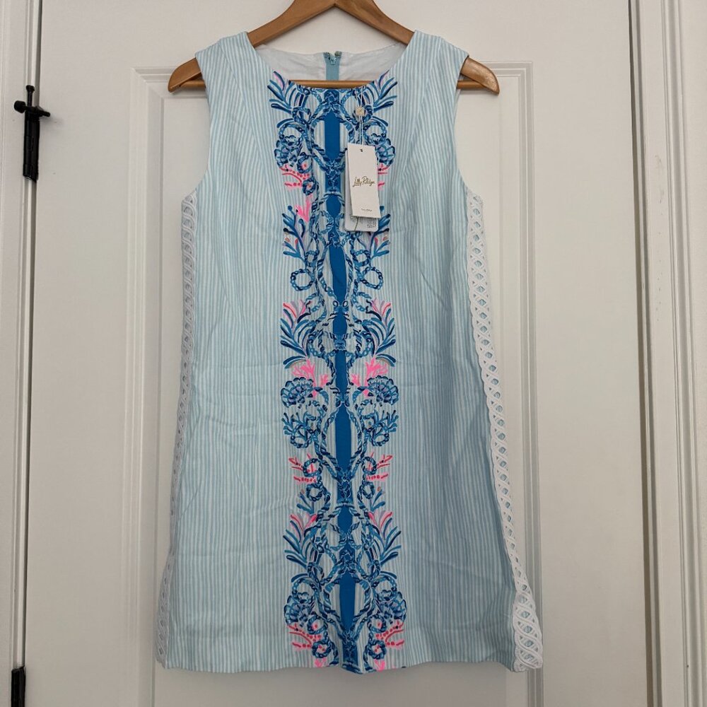 Lilly Pulitzer Sadie Shift Romper Multi Naut Today Engineered Romper 4 NWT - Picture 5 of 5